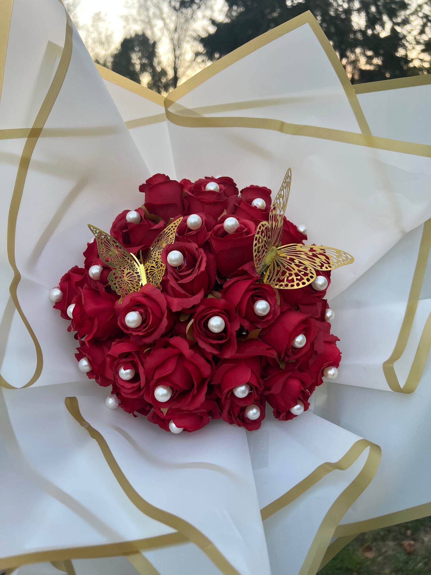 Butterflies and Pearls Bouquet